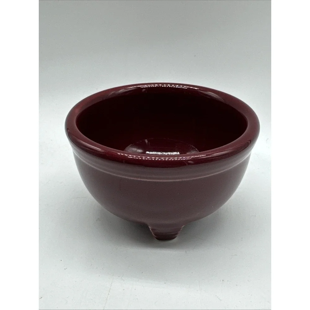 FIESTA Ware TRIPOD Dipping Candle Bowl CINNABAR Retired Item & Color 1998-2001 2